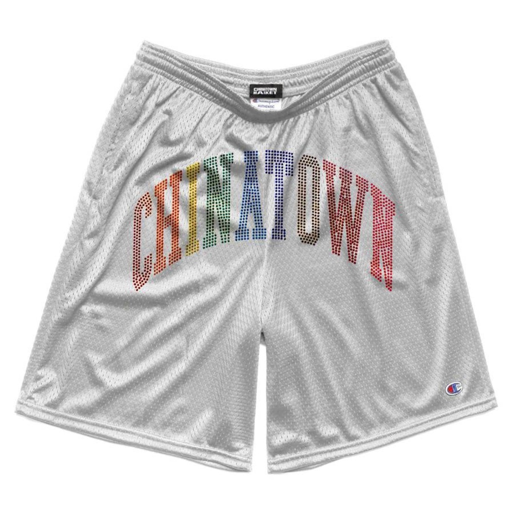Chinatown market rhinestone arc logo shorts 🩳